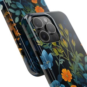 Botanisch iPhone-hoesje, stoere telefoonhoes voor iPhone-modellen, bloemen iPhone-hoesje, bloemen iPhone-beschermer, cadeau voor vrouw, cadeau voor vriendin