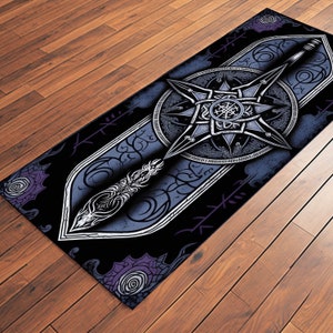 Goth Yoga Mat 2, Gothic Yoga Mat, Goth Exercise Mat, Gothic Gym Mat, Gothic Meditation Pad,, Printed Yoga Mat, Gothic Workout Mat