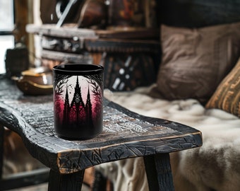 Aesthetic Goth Coffee Mug, 15oz, Gothic Coffee Mug, Horror Coffee Mug, Black Coffee Cup, Medieval Tea Cup, Custom Coffee Mug
