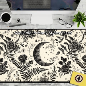 Cute Goth Desk Decor, Cute Goth Office Decor, Aesthetic Goth Desk Pad, Gothic Mousepad, Goth Gift for New Office, Goth Gifts, Gift for Wife