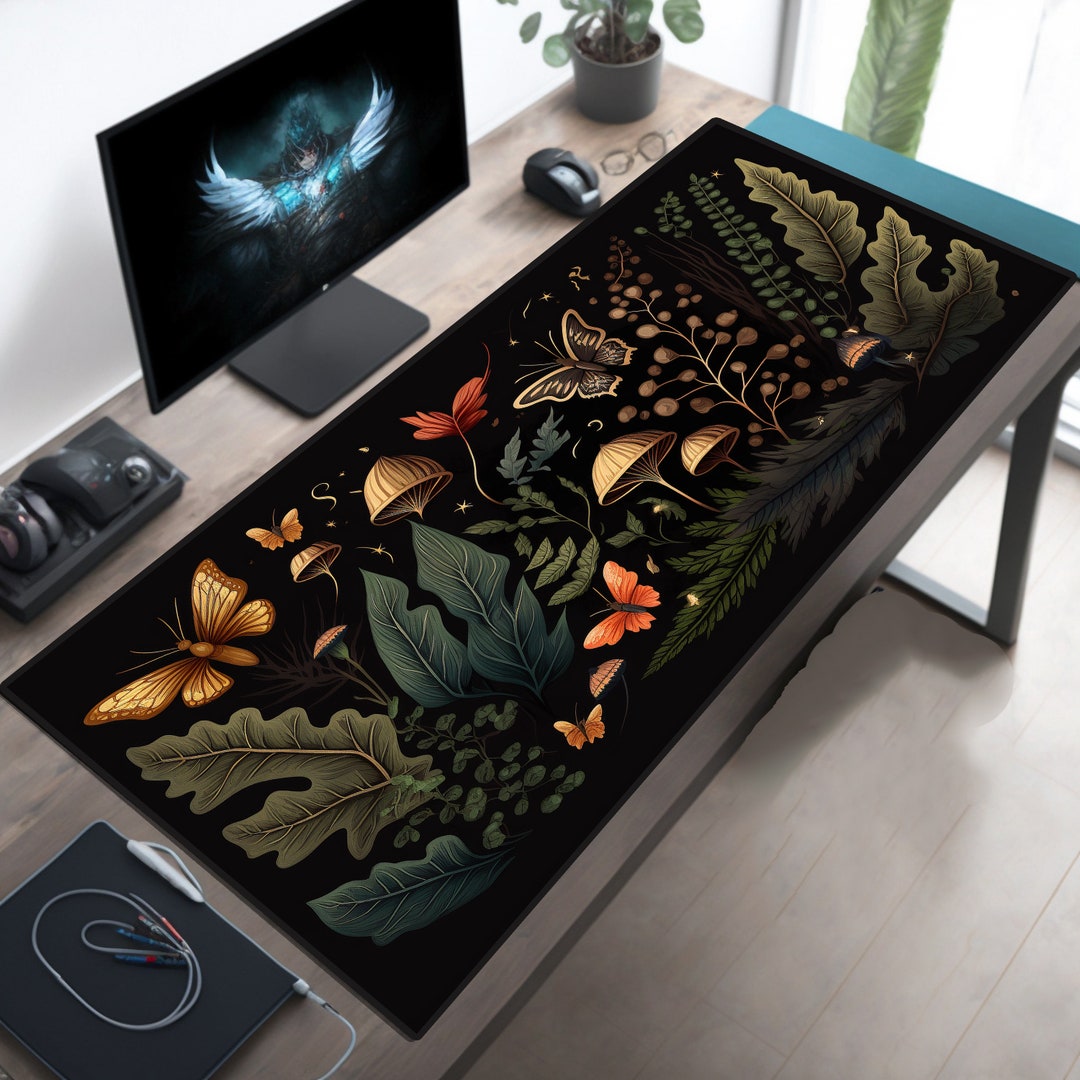 Cottage Core Computer Mouse Dark Cottagecore Mousepad Dark Mouse Pad Cottagecore Desk Mat Nature ...