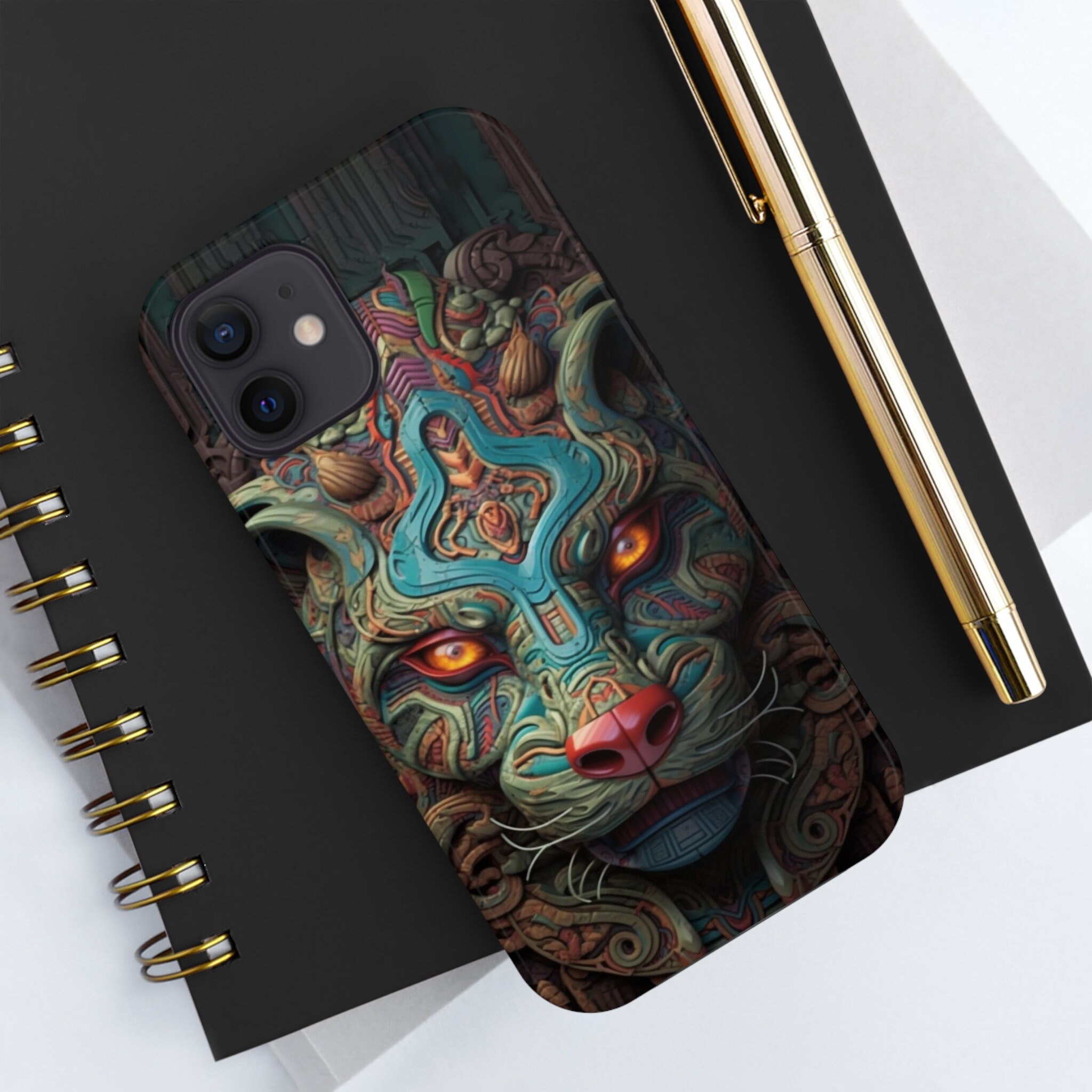 Mayan Jaguar Illustrated iPhone Case