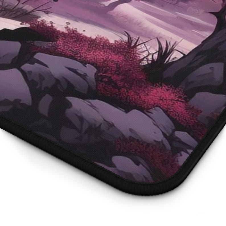 Decorazione da scrivania giapponese rosa da sogno, tappetino da scrivania per giochi, decorazione da scrivania giapponese, tappetino da scrivania giapponese, tappetini per mouse, tappetino da scrivania in neoprene, tappetino per mouse Ukiyo-e immagine 5