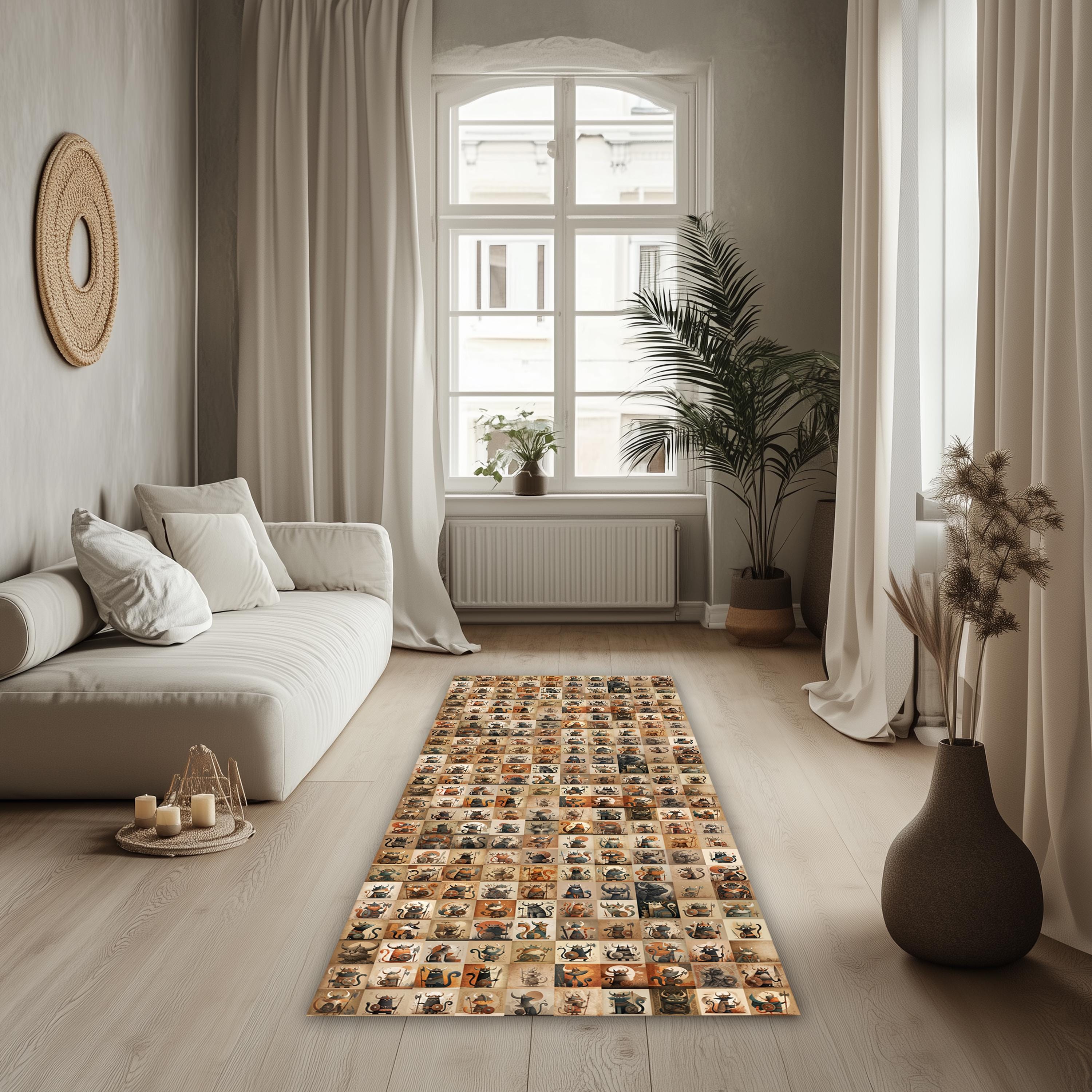 Kawaii Medieval Viking Cats Yoga Mat