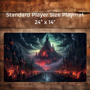 Inferno Citadel - 24"X14" Custom Table Top Gaming Playmat, Playmat   Playmat Adult