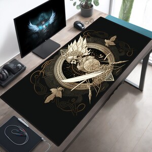 Gaming Desk Mat, XXL Desk Pad, XL Deskmat, Oversized Deskpad, Spartan