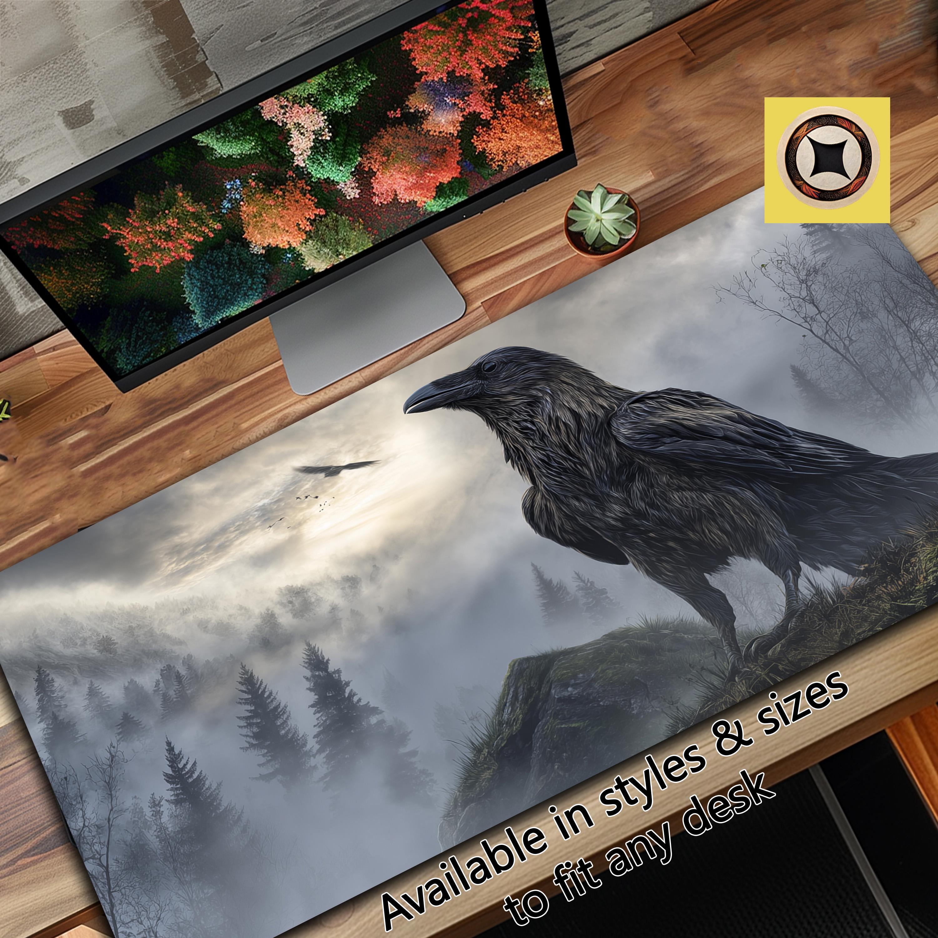 Majestic Norse Raven Gaming Desk Mat