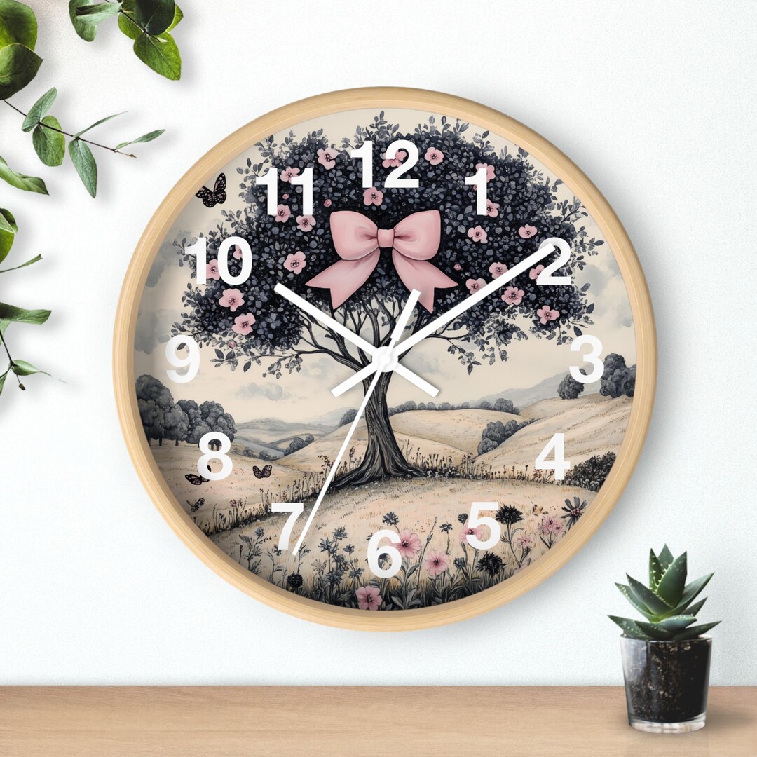 Cute 10" Round Wall Clock - Teacher Gift - Classroom Clock - Pink ...