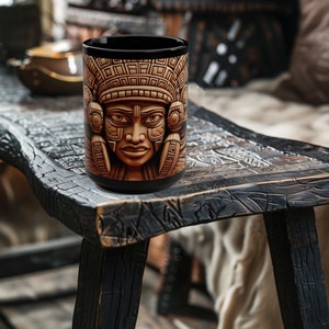 Mayan Art Mug, Mayan gifts, Mayan Coffee Mug, Mayan Mug, Mayan Cup, Mayan Pattern Mug, Mesoamerica