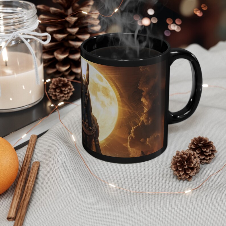 Ancient Egyptian Mythology Mug, Ancient Egypt Mug, Anubis Coffee Cup, Gift for Egypt Lover, Egypt Gifts, 11oz or 15oz Ceramic Mug image 6
