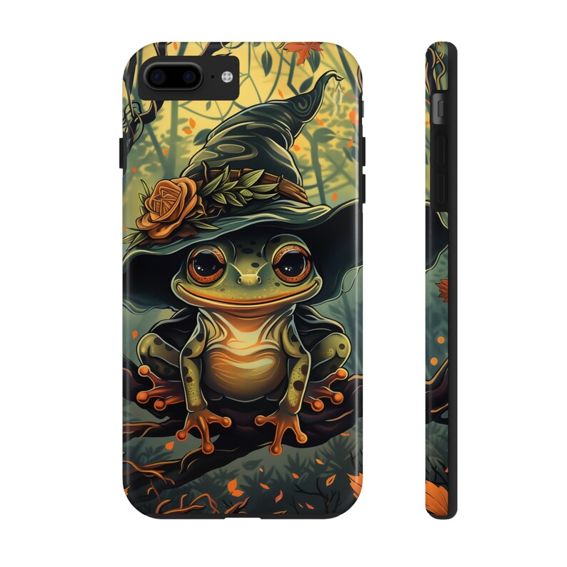 Witchy Frog iPhone Tough Case, Frog iPhone Case, iPhone 15 Pro Max and most other models featuring Polycarbonate Shell and Rubber Liner image 3