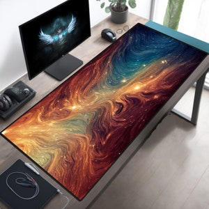 Galactic Beauty Desk Pad,  Mouse Pad , Keyboard Pad , Desk Mat , Cute Workspace , Trendy Workspace , Trendy Desk, Cute Desk | Cote Office