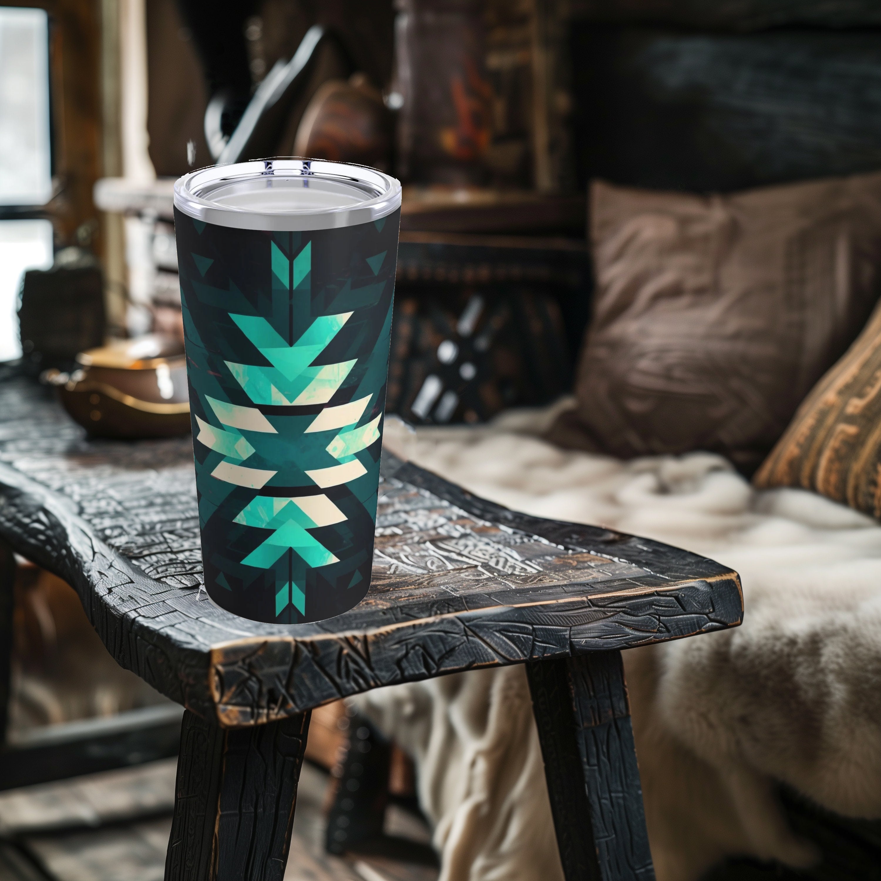Aztec Geometric Stainless Steel 20oz Tumbler