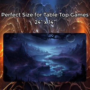 Dark and Murky Valley - 24x14&quot; Custom Playmat, DND Table Decor, Playmat, Card Gaming Prop, Play Mat, TCG Accessory, dnd Gift,