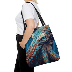 Schlichte Octopus Strandtasche, Multi-Size-Strand-Einkaufstasche, Ozean-Einkaufstasche, nautische Einkaufstasche, Sommer-Tasche, Schultertasche