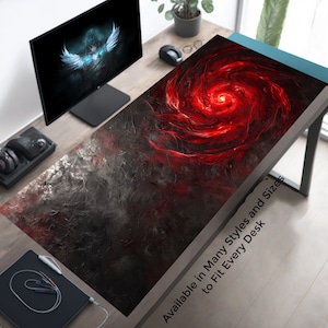 Tappetino da gioco estetico Hurricane of Fire per qualsiasi gioco da tavolo o per PC. Tappetino da gioco con carte tcg DND, tappetino da scrivania XL per mouse XXL