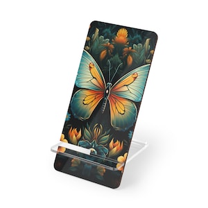 Art Nouveau Butterfly Cute Phone Stand, iPhone Display Stand, Phone Desk Stand, Phone Desk Display, Cell Phone Stand