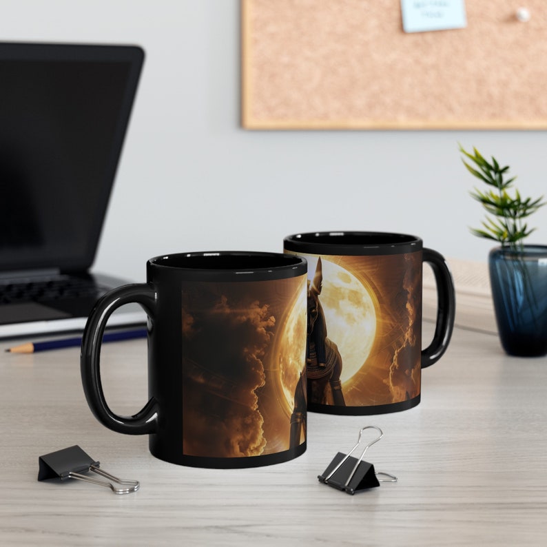 Ancient Egyptian Mythology Mug, Ancient Egypt Mug, Anubis Coffee Cup, Gift for Egypt Lover, Egypt Gifts, 11oz or 15oz Ceramic Mug image 5
