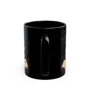 Kawaii Goth Ghosts Coffee Mug - Halloween Mug - Spooky Mug - Ghost Mug - Ghost Tea Cup - 11oz or 15oz Black Ceramic Mug image 5