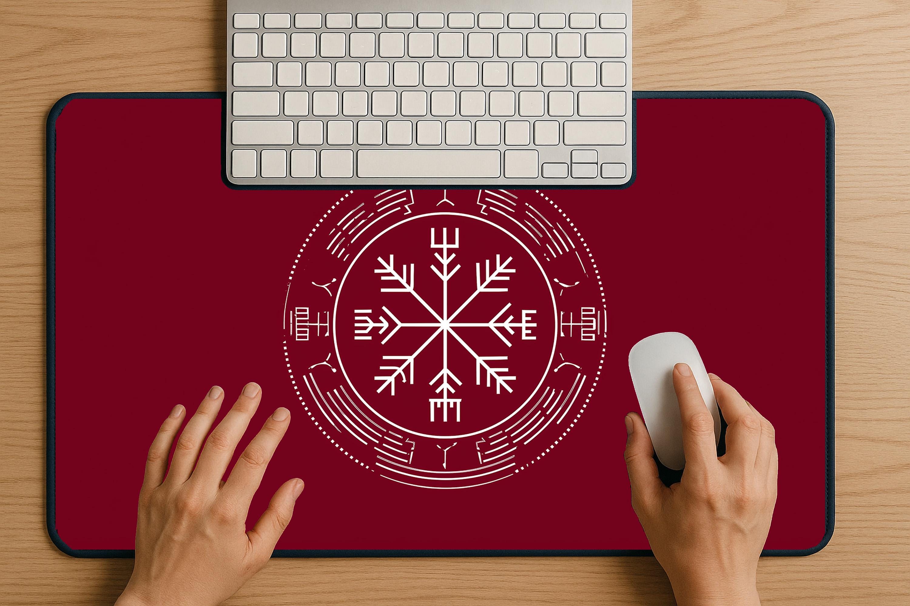 Minimalist Viking Symbol Desk Mat