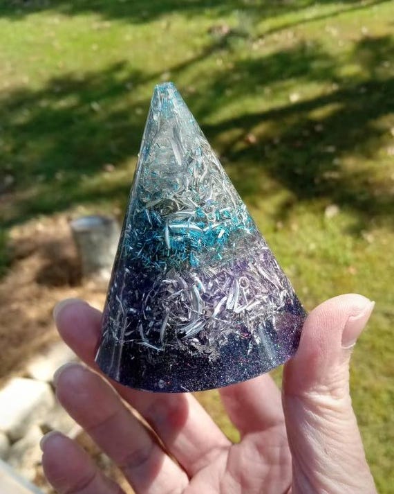 Clear Quartz Orgonite Cone