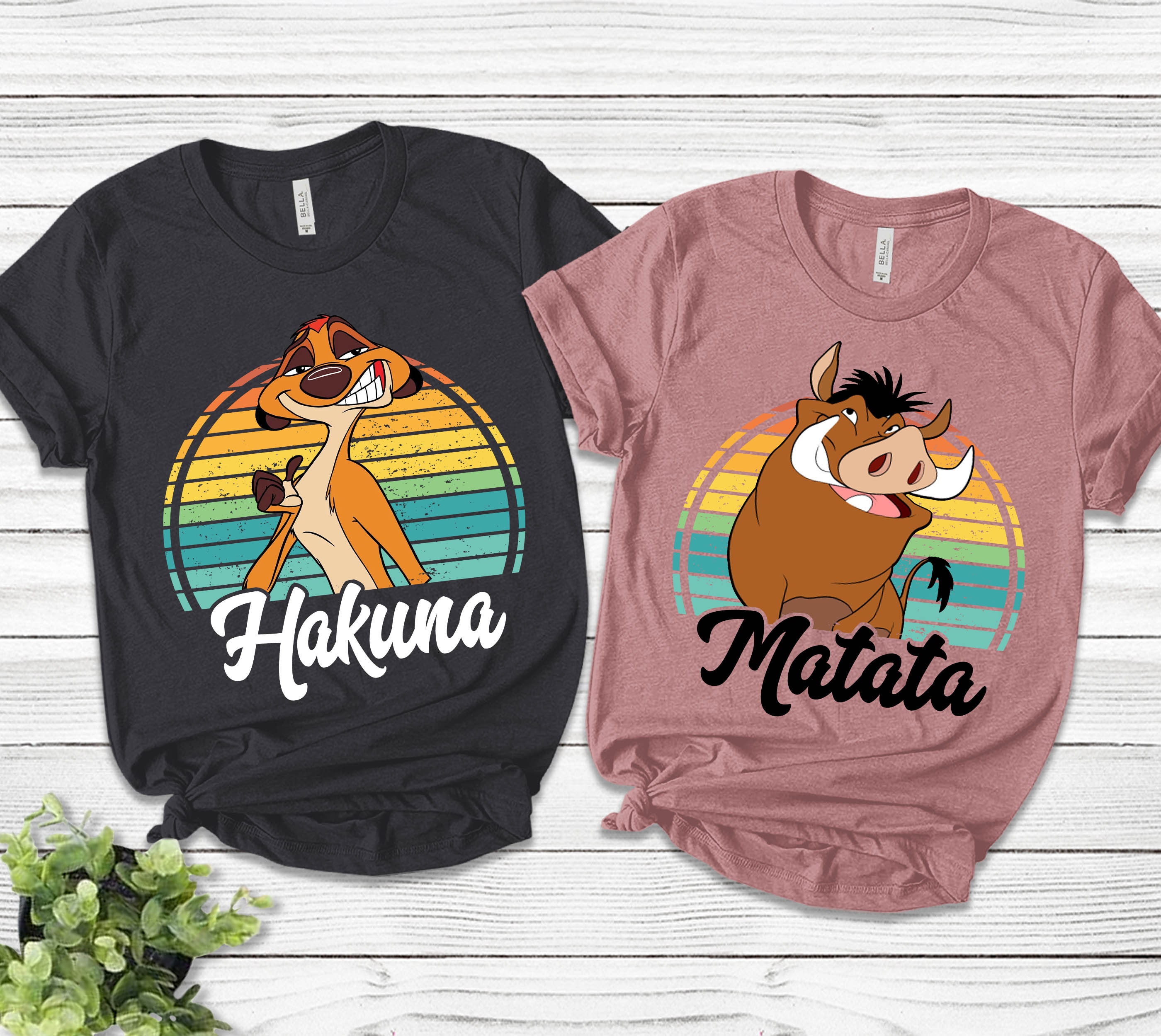 Disney The Lion King Timon Pumbaa Hakuna, Matat Text Couples Matching Shirt, Disney Couple Shirt