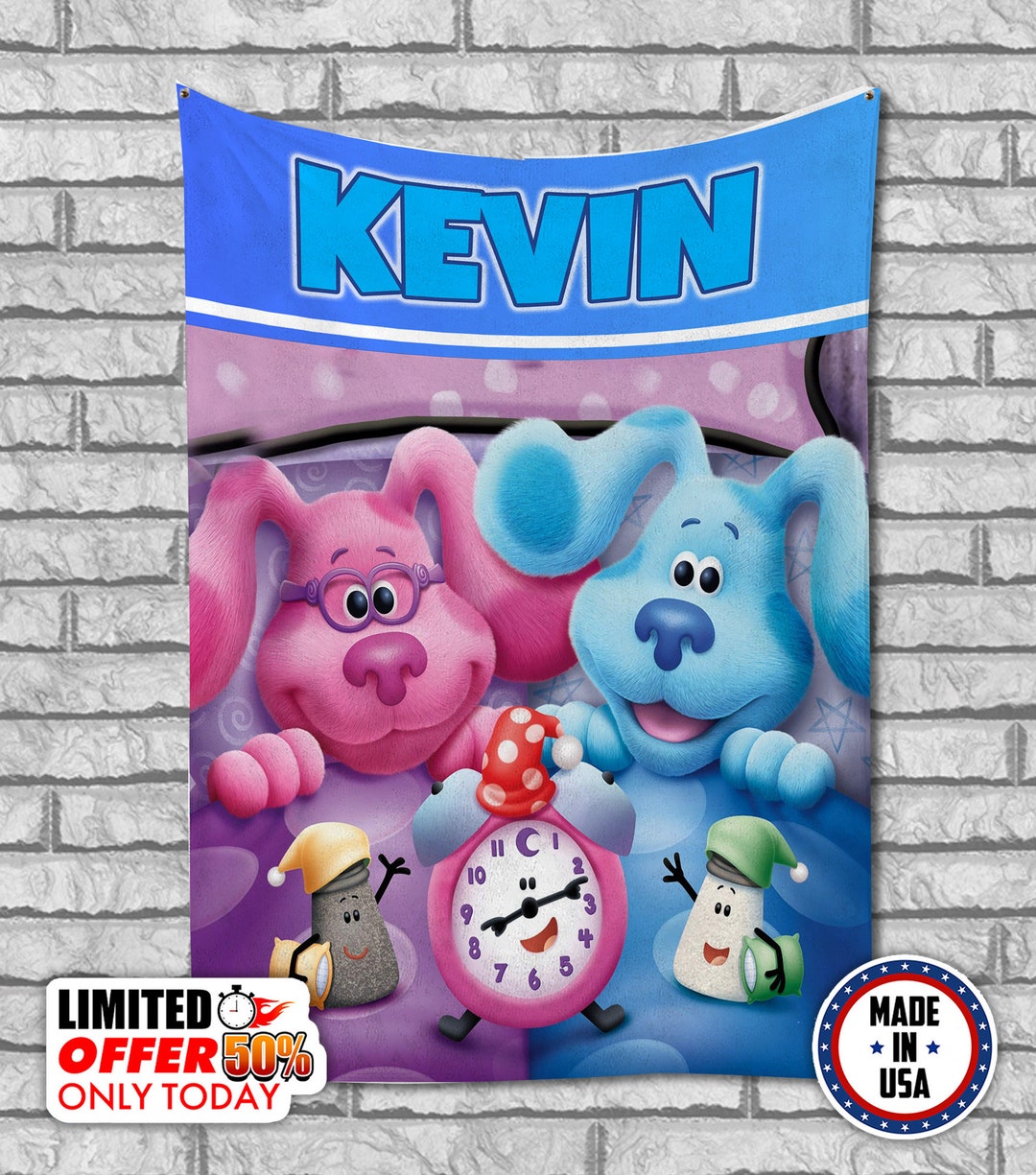 Blues Clues Blanket Personalized Baby Blankets Baby Shower Etsy