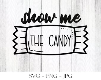 Trick Or Treat Candy SVG: Halloween Cricut Cut File (Digital Download)