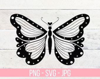 Elegant Butterfly Outline SVG: Cricut Cut File, Vinyl Sublimation (Digital Download)