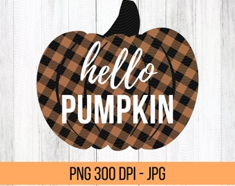 Hallo Kürbis PNG: Herbst Sublimationsdesign (Digitaler Download)