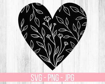 Floral Heart SVG: Valentine's Day Cut File (Digital Download)