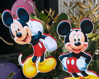 Centros de mesa de madera de Mickey Mouse: decoraciones para fiestas, recuerdos de cumpleaños