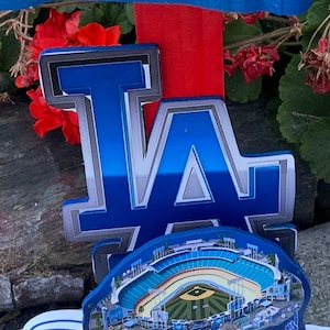 Dodgers Theme Party Centerpiece: LA Dodgers Wood Decoration