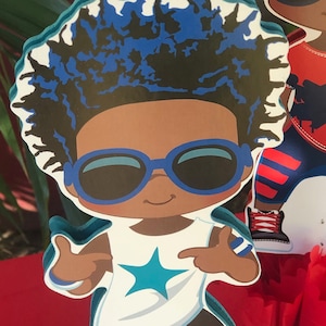 HIP HOP Theme  Birthday decorations  afro boys hip hop centerpieces party favor