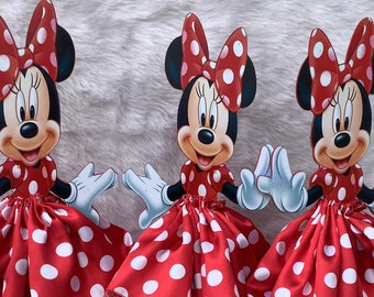 Minnie Mouse Party Centerpiece: Tutu Theme, Wooden Decor (21")