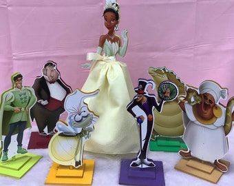 Princess Tiana centerpieces Theme Disney Princess Bella, Cinderella ,Ariel, Snow white Disney Princess party favor