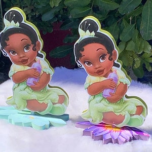 Baby Tiana theme party, Baby Tiana party decorations theme, baby Tiana centerpieces