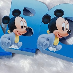 Gifs para baby shower A,B,C,D LETRAS DE MICKEY BEBÉ