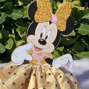 Gold Minnie Mouse Party Decoration: Satin and Tulle Tutu