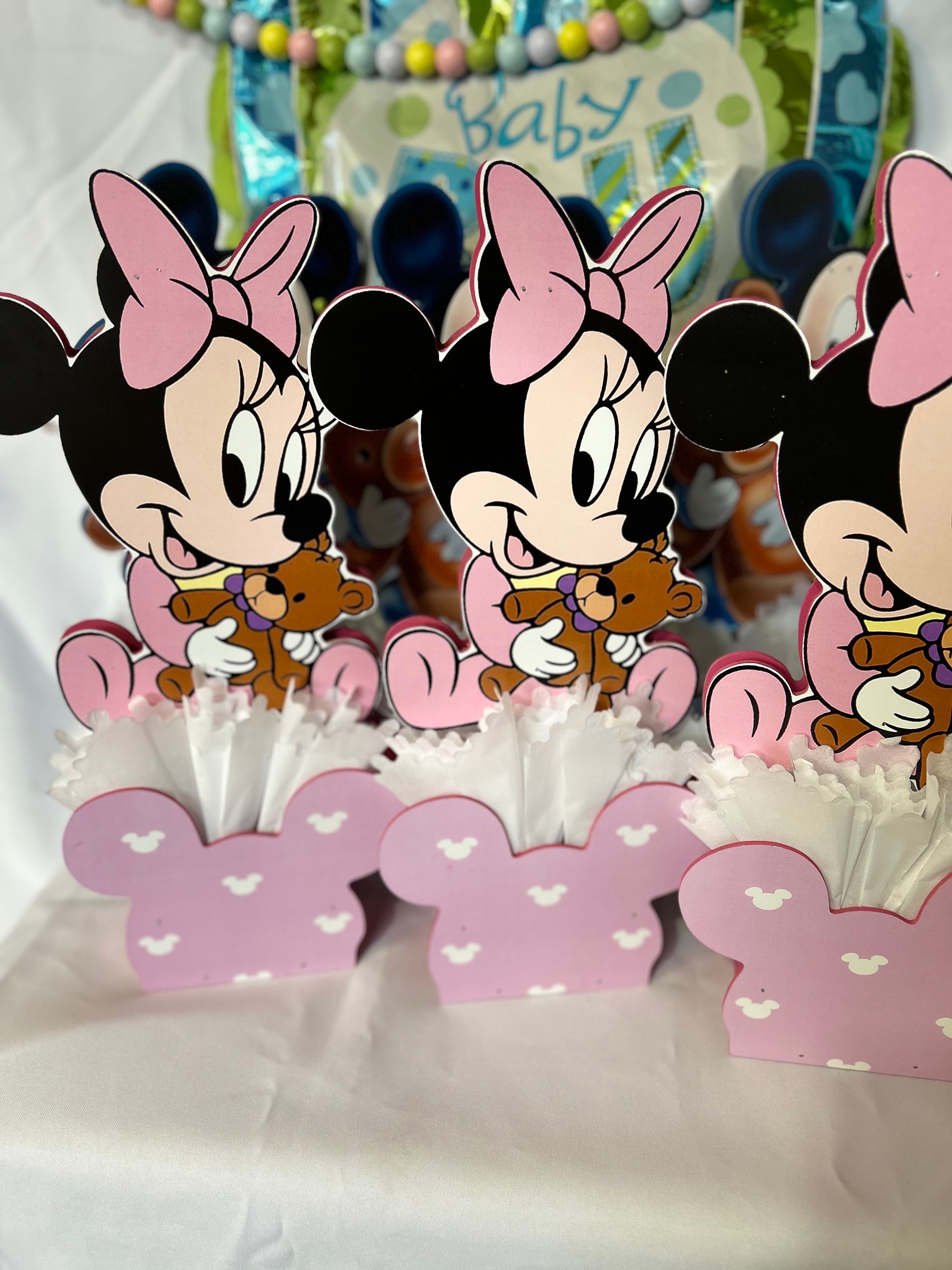 Minnie Mouse Theme Baby Shower Baby Minnie Mouse Centerpieces, image size:2250x3000