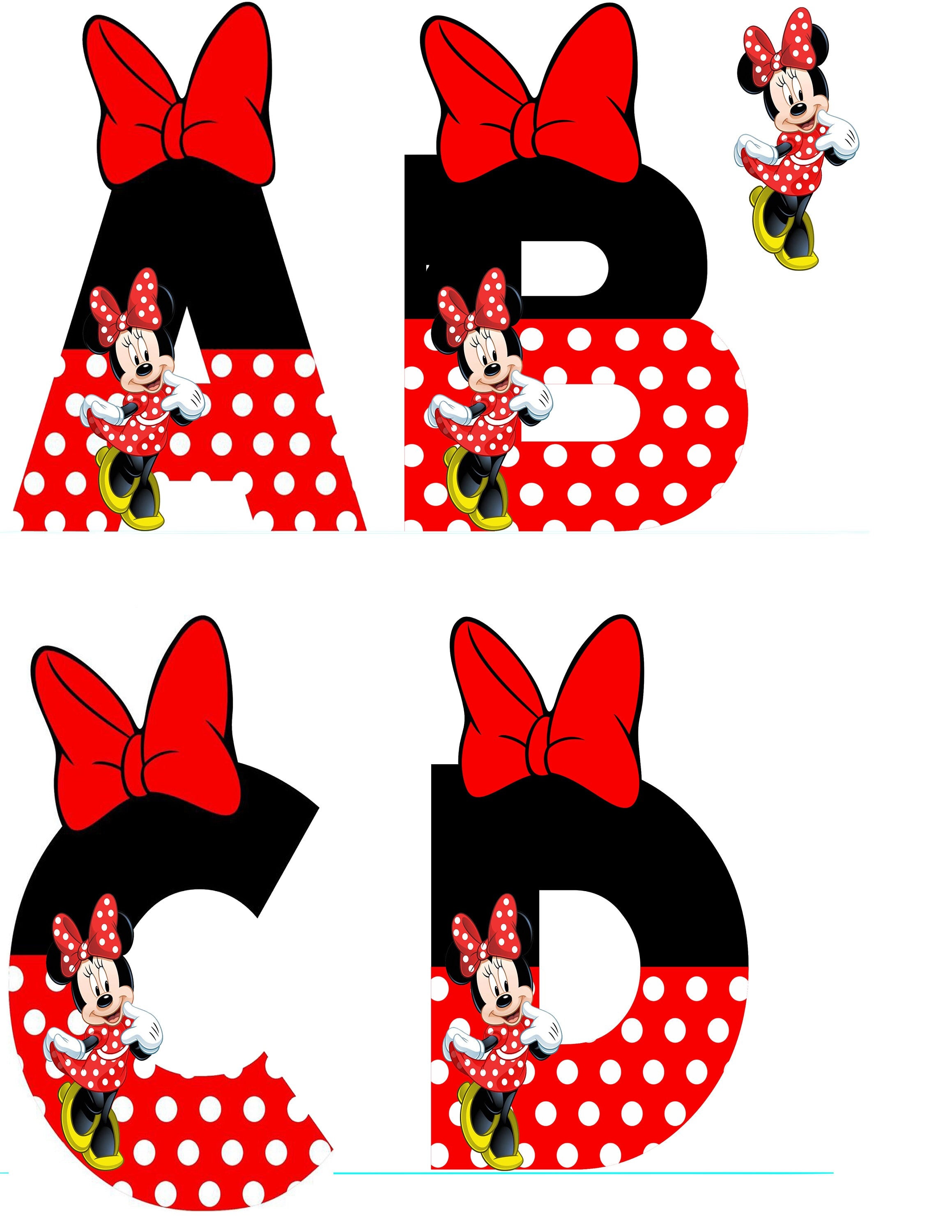 Mouse Alphabet Baby Minnie Mouse Alphabet A Z