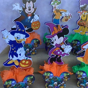 Halloween party theme, Halloween Mickey Mouse party centerpieces, Halloween party favor
