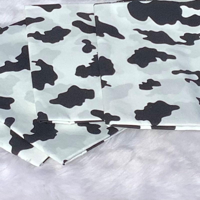 Cow print table runner etsy