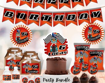 Personalize Dirt Bike Party Printables / Motocross Birthday Party / Motorbike Party Printables Bundle Kit Digital Download D151PK1