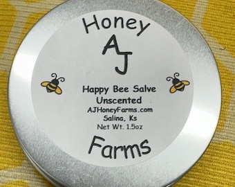 Unscented Beeswax Salve | Shea Butter & Jojoba Oil, 1.5oz Tin