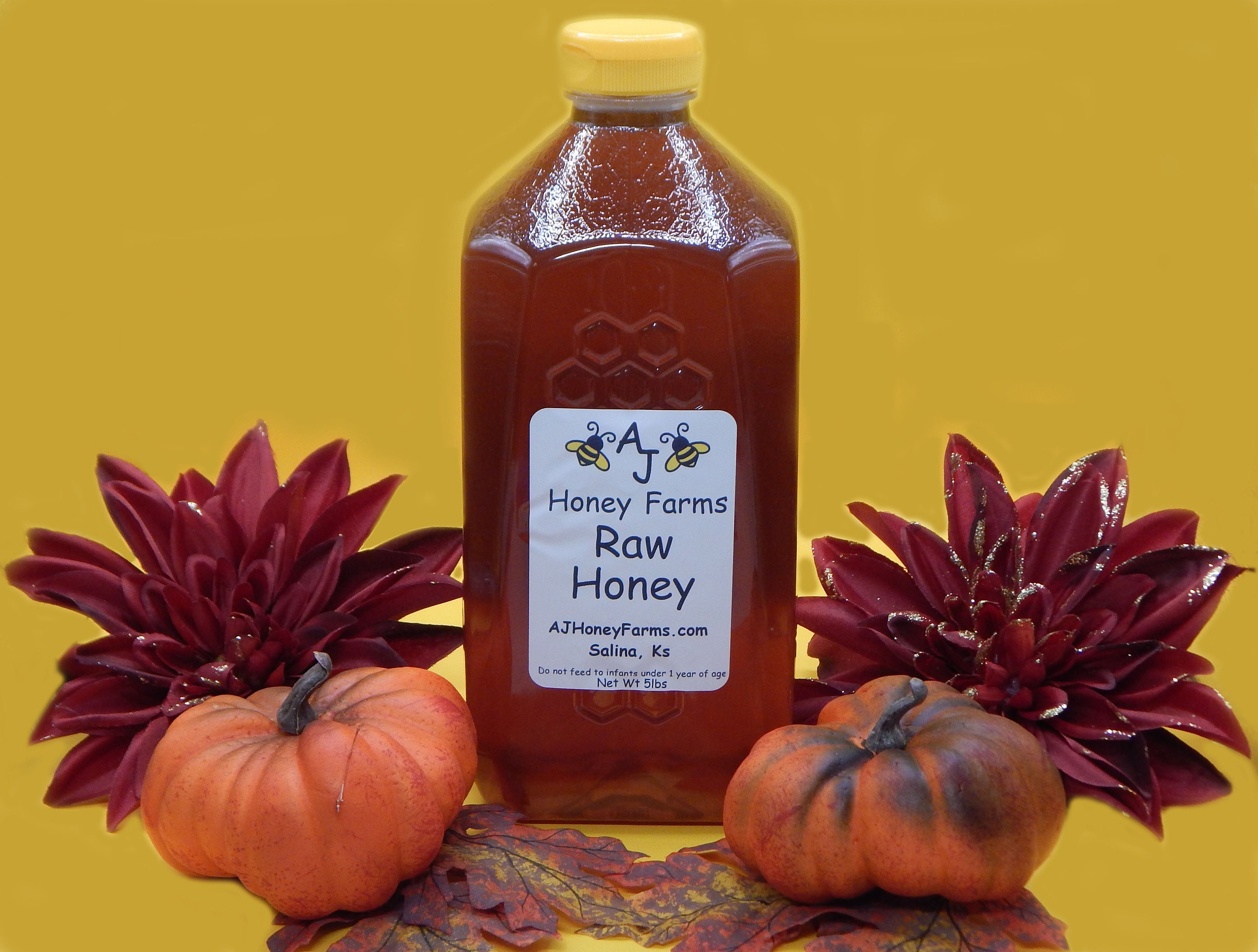 Raw Honey 5lb AJ Honey Farms Kansas - Etsy