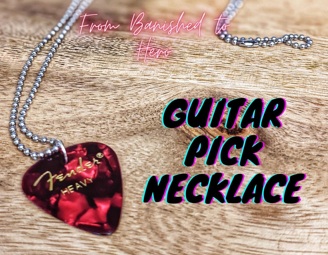 Eddie Munson Necklace Guitar Pick Cosplay Heavy Metal Guitar Pick Necklace Etsy