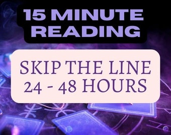 Skip The Line -  15 Minute Tarot Reading, Private Video, Delivered within 48 hours