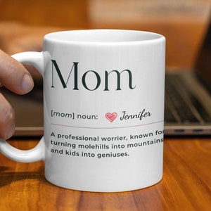 Funny Mom Definition Mug, Cute Gift for Her, Mom Life Mug, Coffee Mug for Mom, Fun Present, Practical Gift Idea, White Ceramic Mug