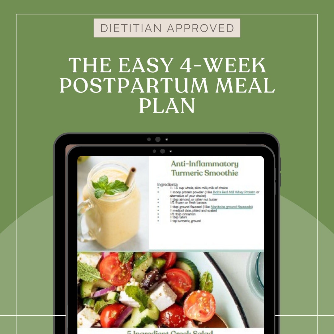 The Quick Easy 4 week Postpartum Meal Plan Etsy